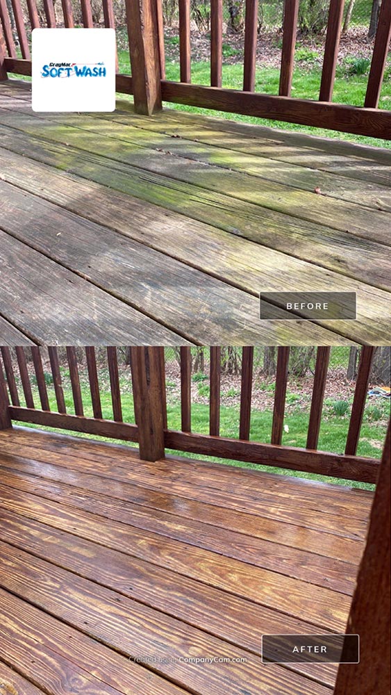 Wood deck cleaning in port allegany pa